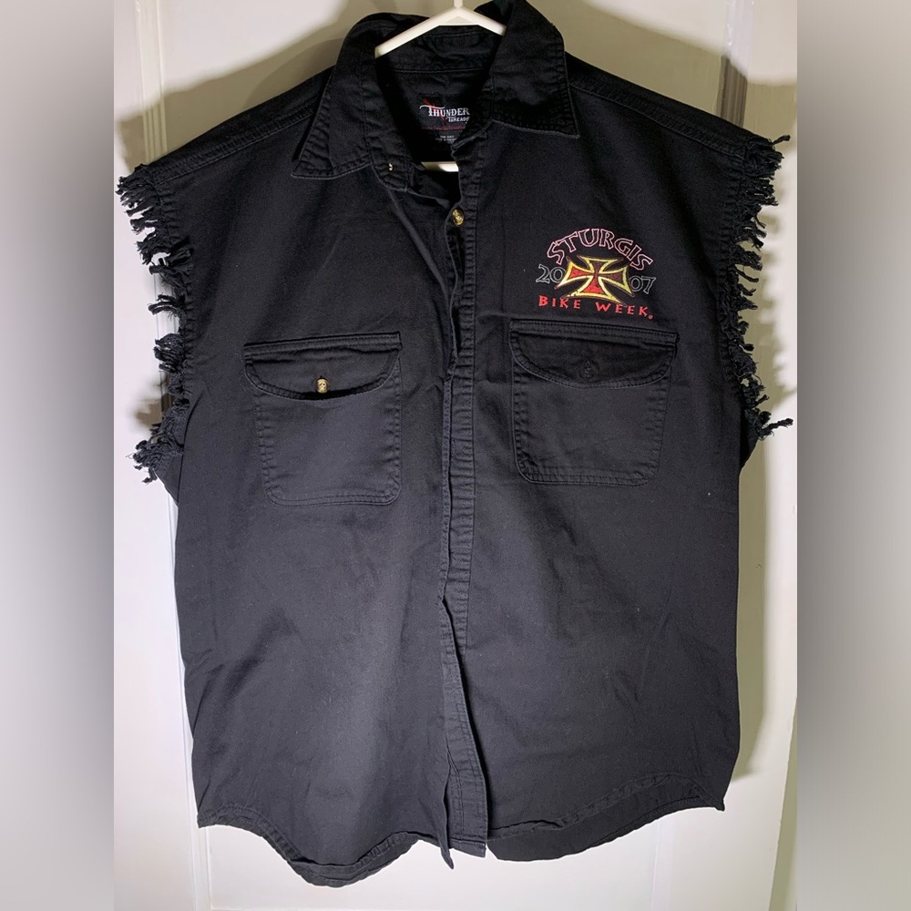 Y2K 2007 sturgis biker shirt